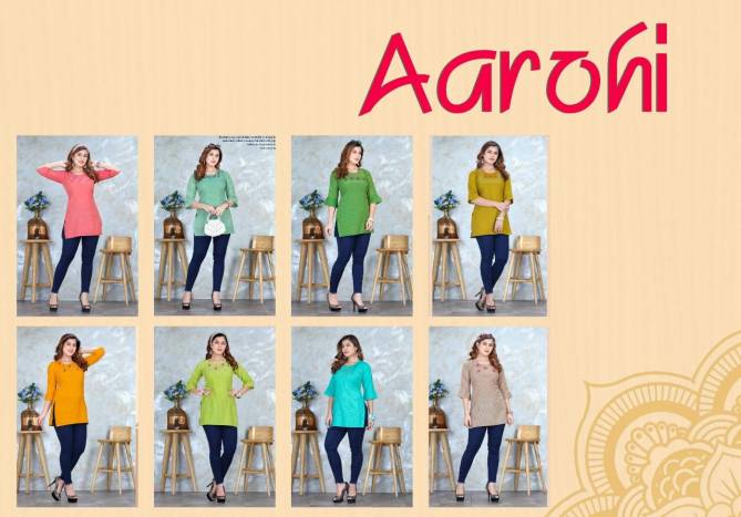 Beauty Queen Aarohi Fancy Regular Wear Rayon Ladies Top Collection